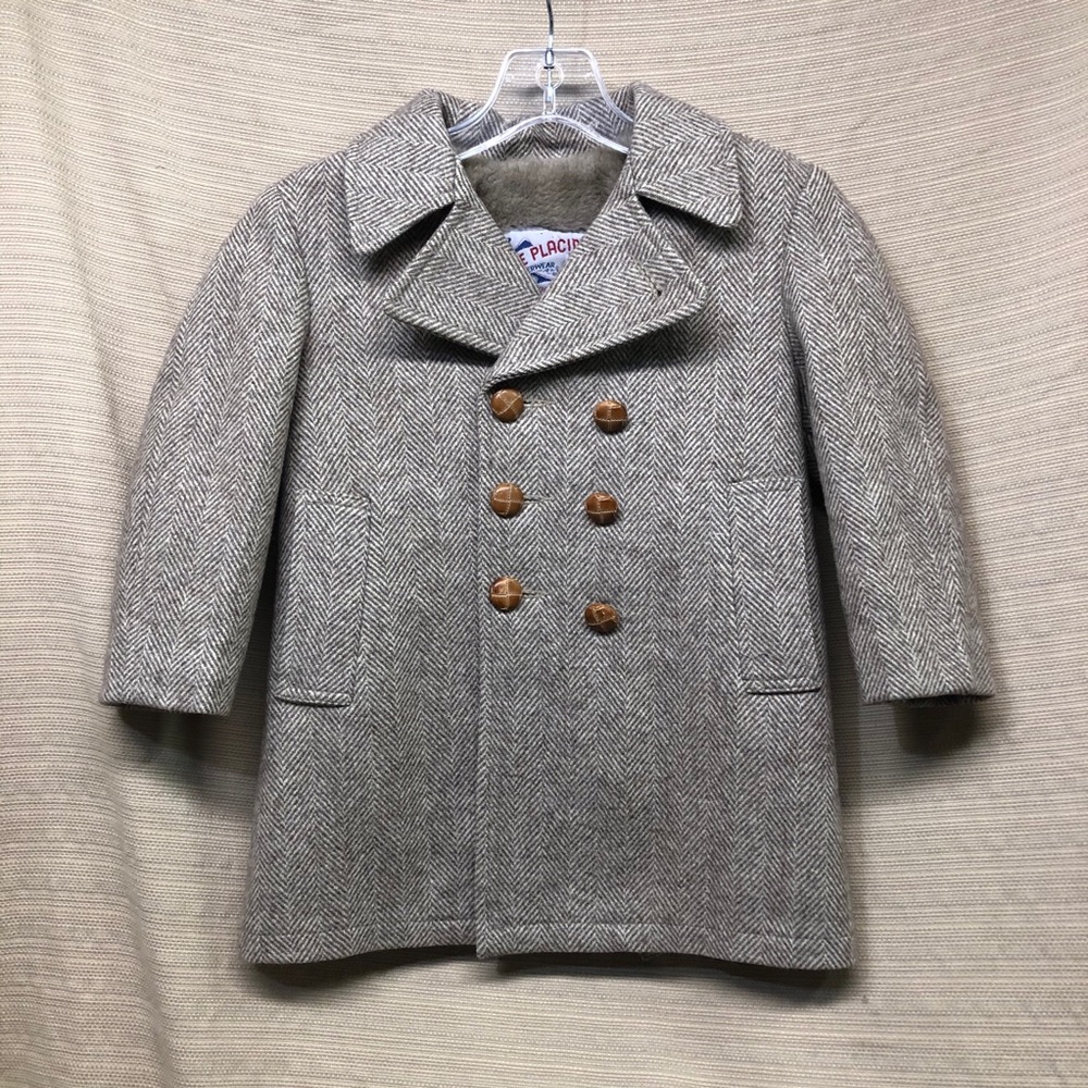Vintage Lake Placid by Sandess Wool Coat Faux Fur